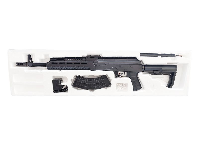 Cyma CYMA Platinum Tactical AK with CQB M4 Stock (Black – Featherweight – CM680G) (I)