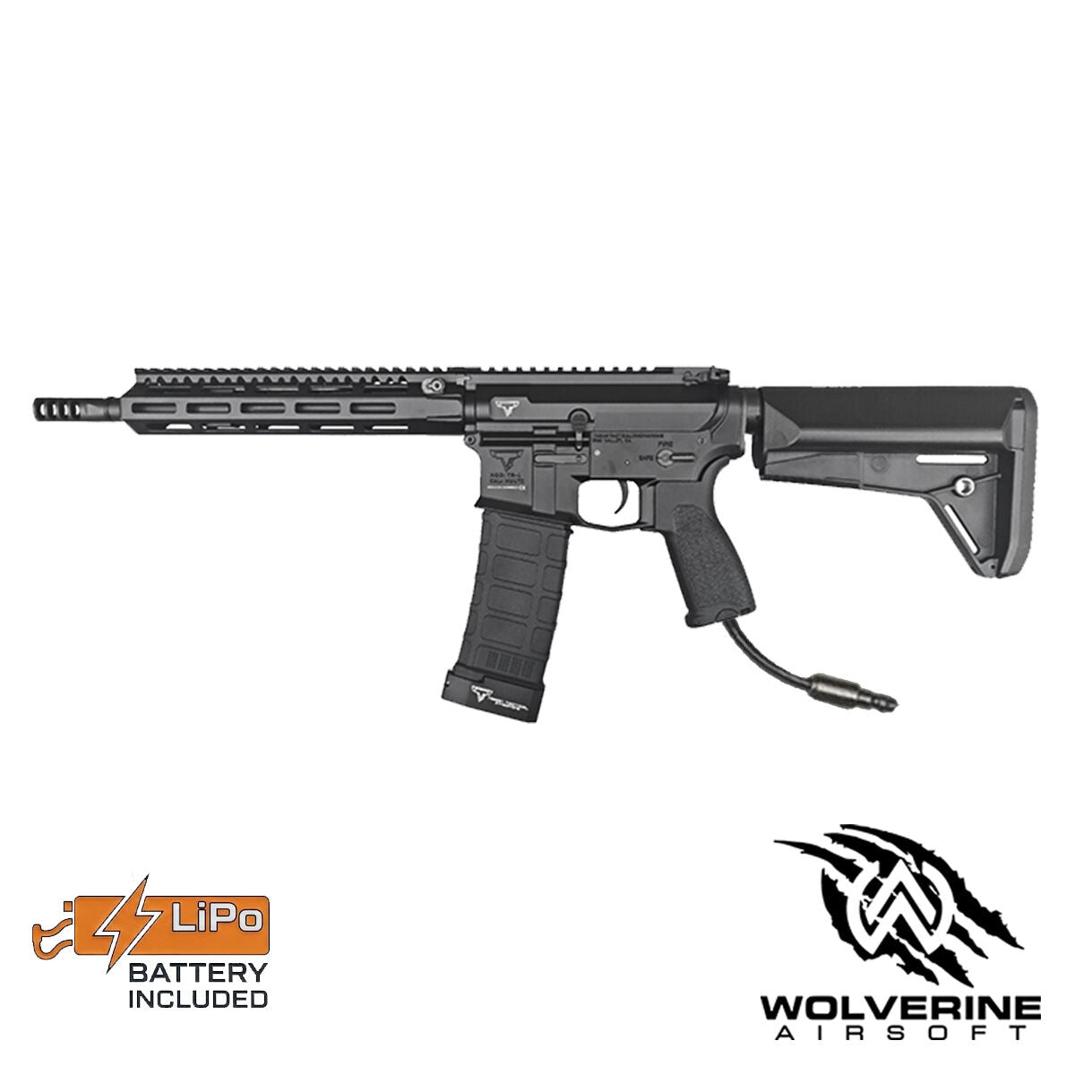 EMG x TTI TR-1 10" M4E1 Ultralight (SBR - M-LOK - Black - TTI109M-10) with Pre-Installed Wolverine INFERNO Gen 2 Engine, Spartan Board & FCU Battery