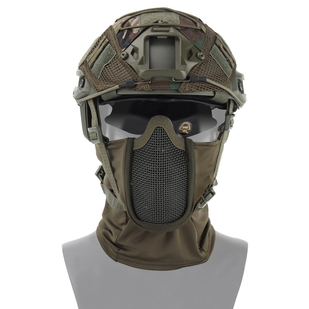 Nuprol Balaclava Mesh Face Shield (Green) (N)