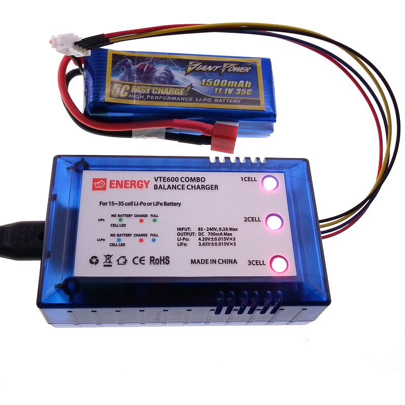 Vapex – 700mA Balance Charger for 1S–3S LiPo & LiFePO4 Batteries
