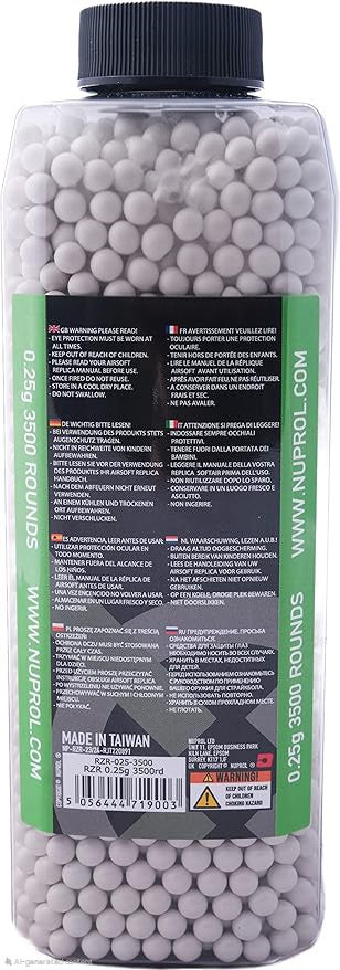 Nuprol RZR 0.25g White – 3500 Round Bottle