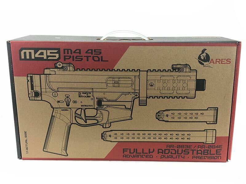 Ares M45X-S AEG with EFCS Gearbox and 1300-Round Drum Magazine (Black - AR-083E)