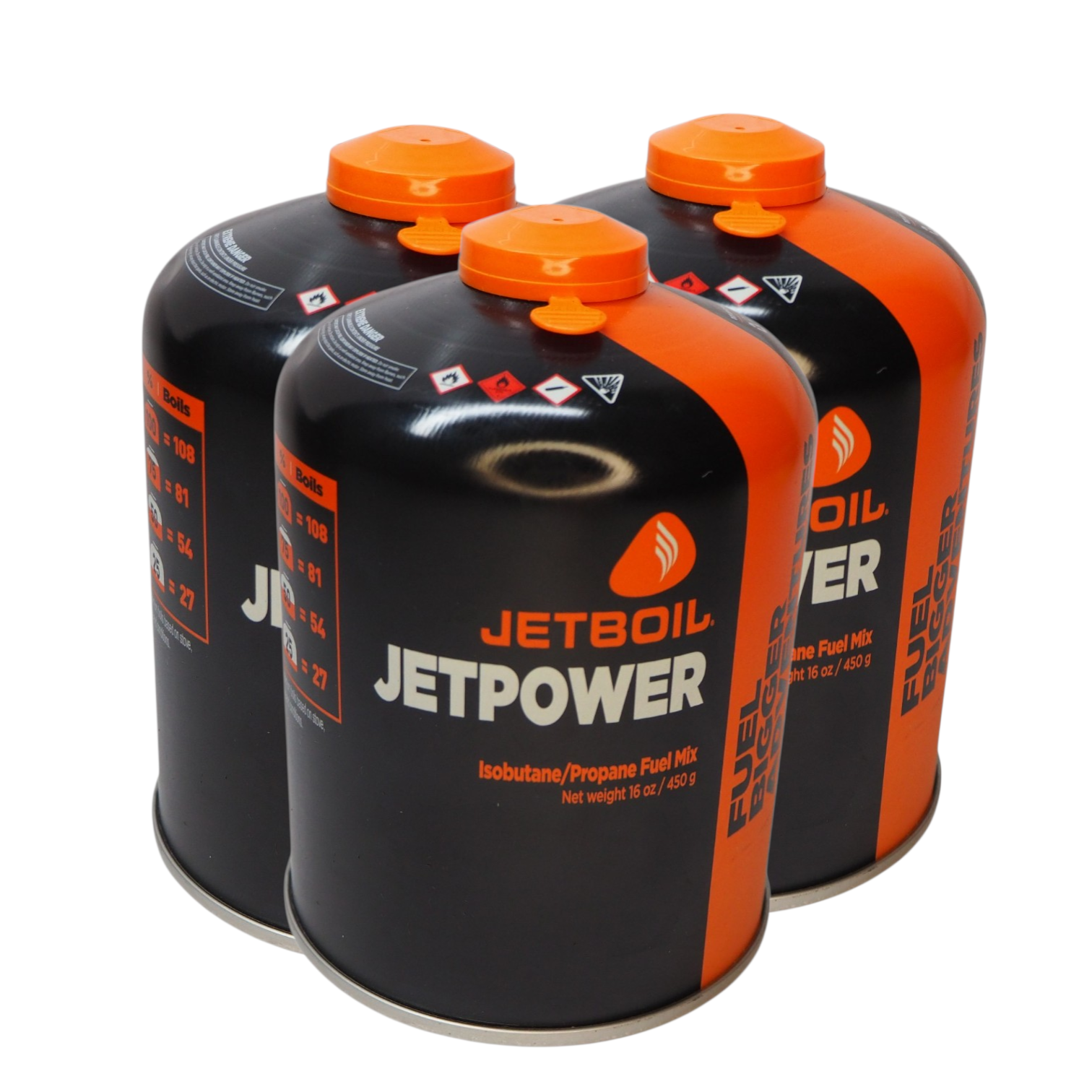 Jetboil Jet Power Gas 450g (COLLECTION ONLY) (3 Pack)