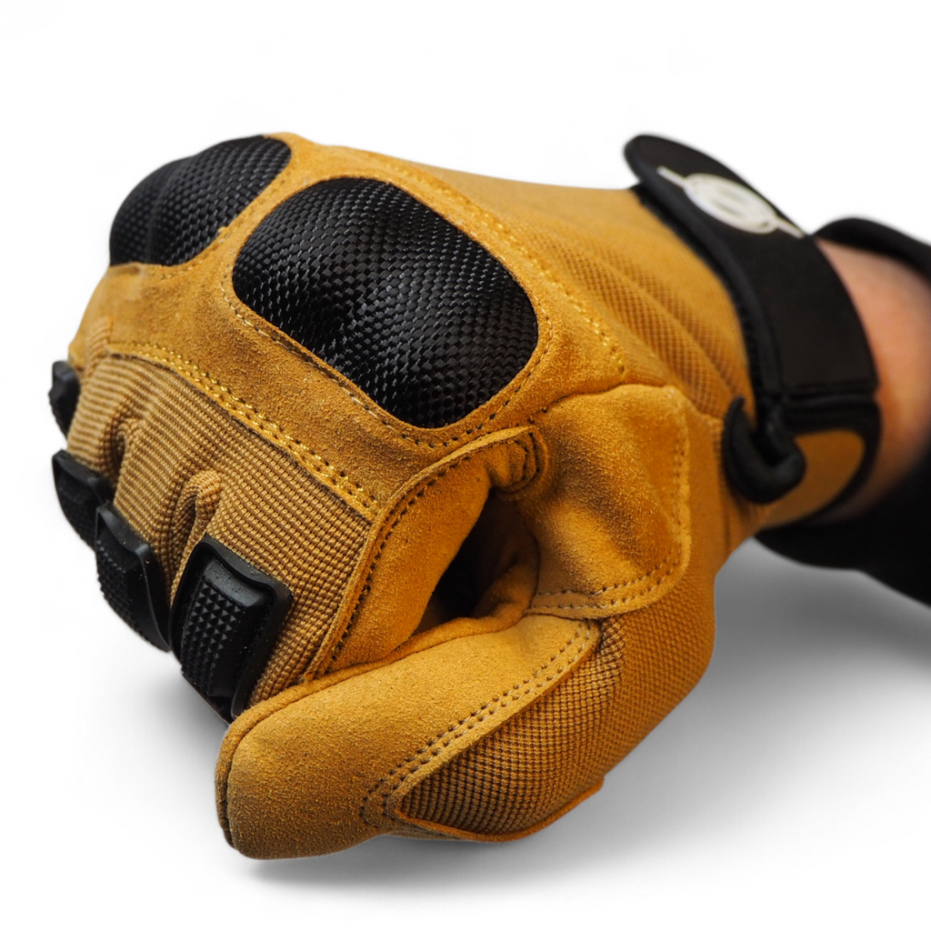 First and Only Airsoft SIEGE knuckle armour Gloves – Tan