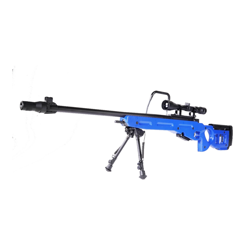 Snow Wolf SV98 Spring Sniper Rifle (Dual Tone Blue) – Includes Scope & Bipod (N)