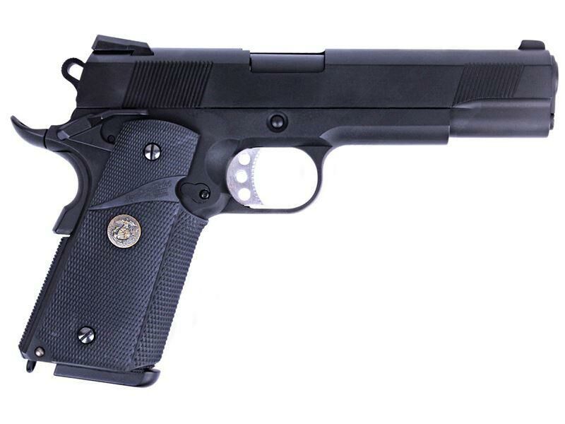 WE 1911 MEU Gas Blowback Pistol (Full Metal - Black)