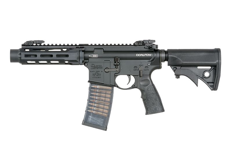 Daniel Defense x EMG DDM4 PDW SBR MWS Gas Blowback Rifle by Cyma (Black)