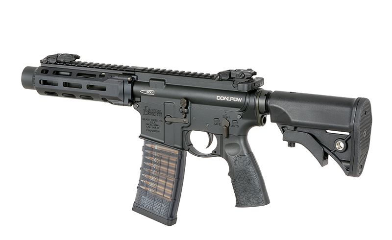 Daniel Defense x EMG DDM4 PDW SBR MWS Gas Blowback Rifle by Cyma (Black)