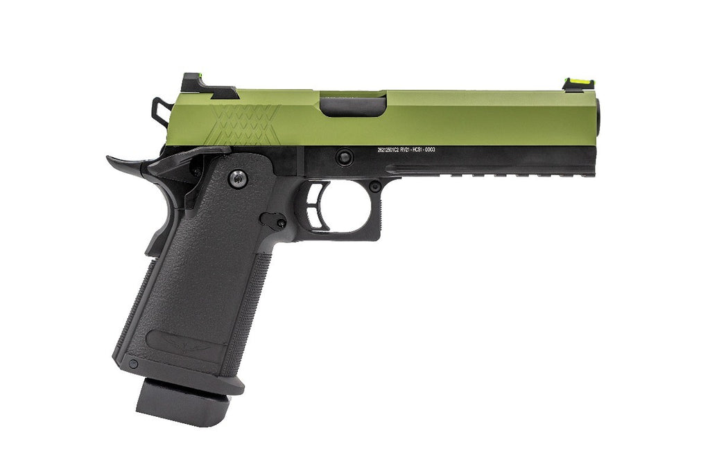 Raven Hi-Capa 5.1 GBB Pistol (Green / Black) (N)