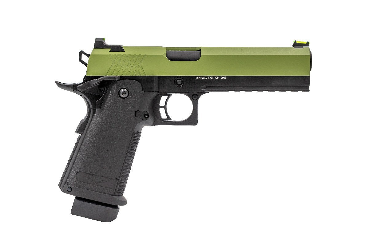 Raven Hi-Capa 5.1 GBB Pistol (Green / Black) (N)