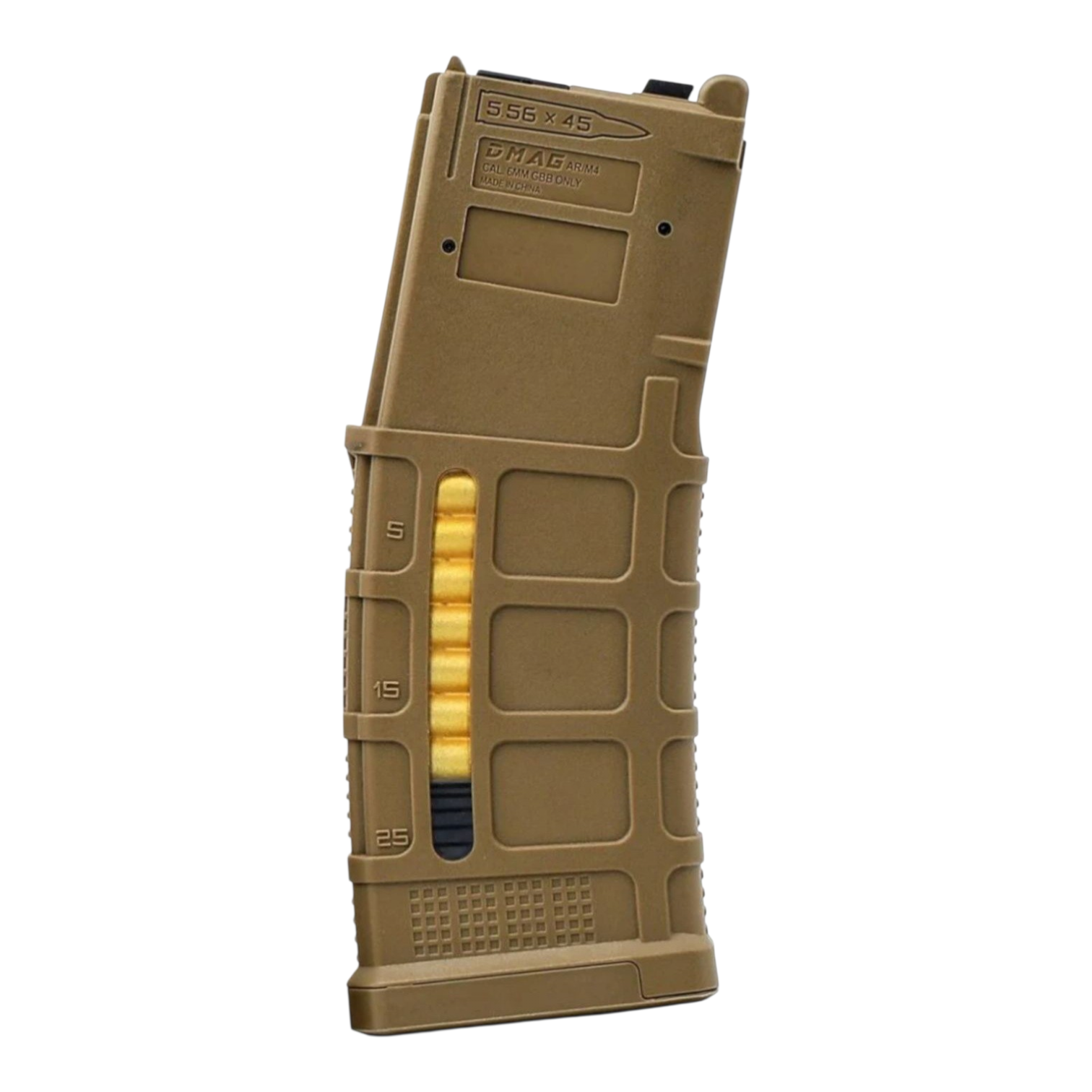 EMG Helios Noveske N4 M4 MWS Gen 3 Gas Magazine by Double Eagle (35 Rounds – Tan – DMAG-V2) (I)