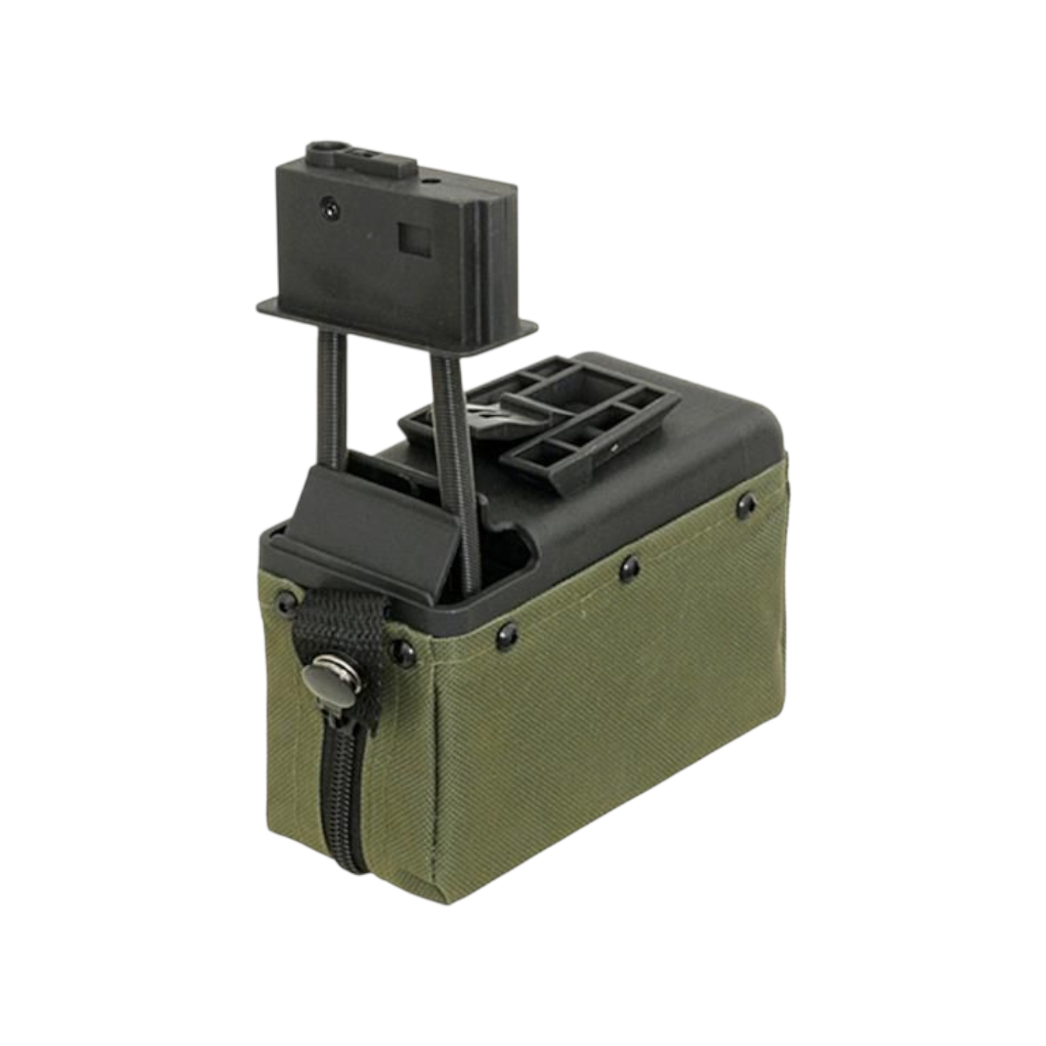 A&K M249/LMG Sound Control Box Magazine (1500 Rounds) (OD) (I)