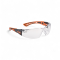Bollé RUSH+ Protective Glasses – Clear (Orange Side Arms)