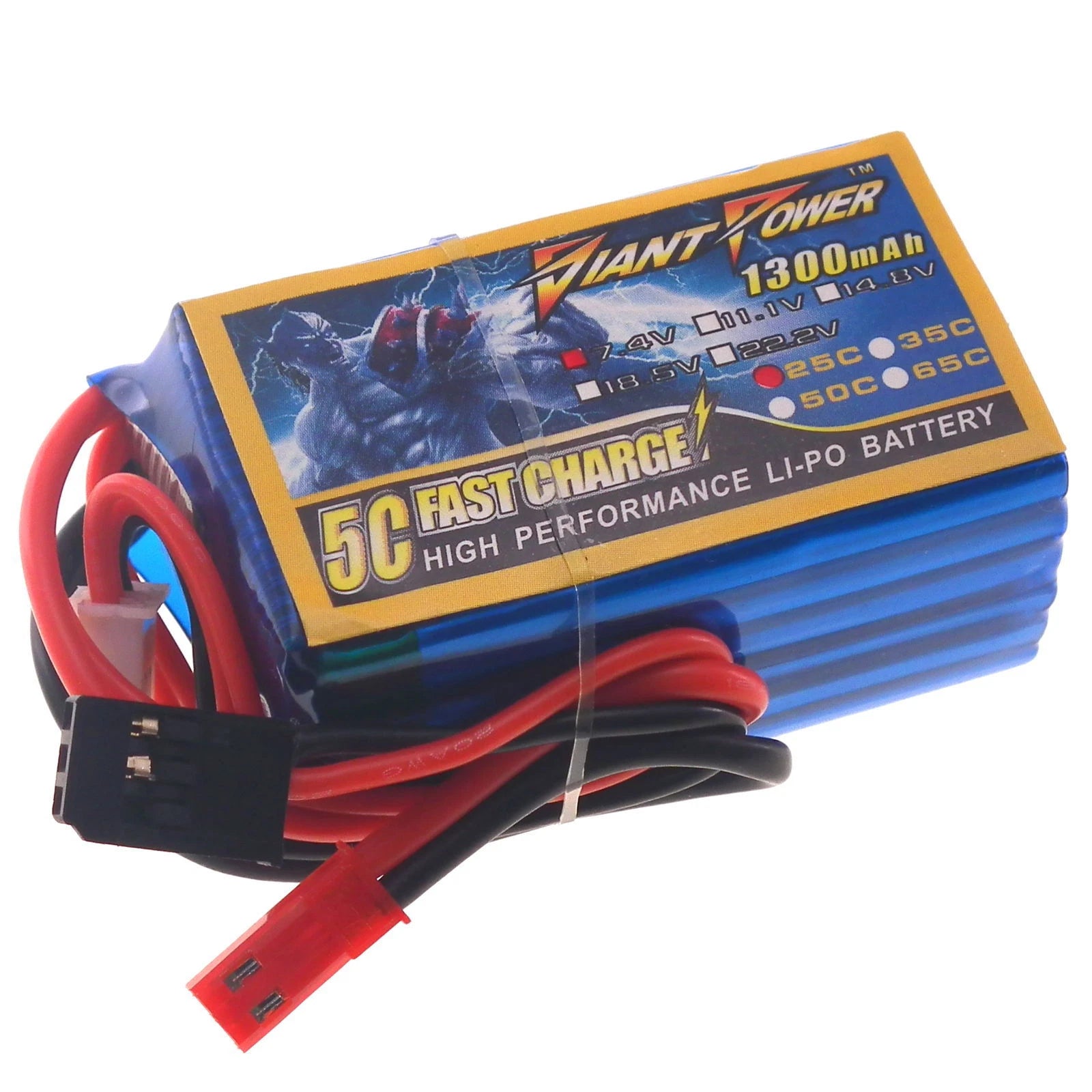 Giant Power – 7.4V 1300mAh 35C/70C LiPo Airsoft Battery