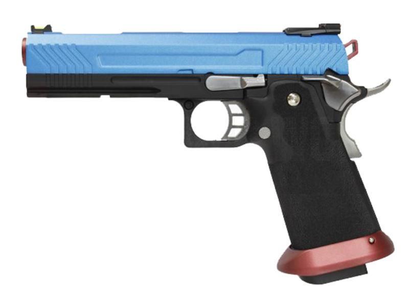 Armorer Works Custom Hi-Capa GBBP (Full Blue Slide – Red Barrel – AW-HX1105)