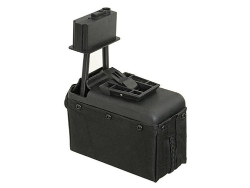 A&K M249/LMG Sound Control Box Magazine (1500 Rounds) (Black) (I)