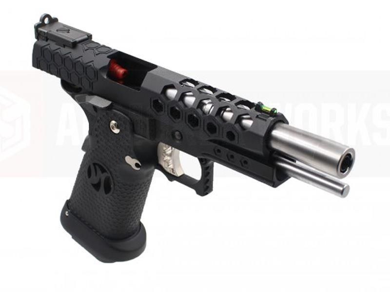 Armorer Works Custom Hex Cut GBBP (Black Slide – Black Frame – AW-HX2502)