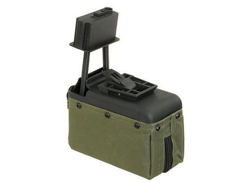 A&K M249/LMG Sound Control Box Magazine (1500 Rounds) (OD) (I)