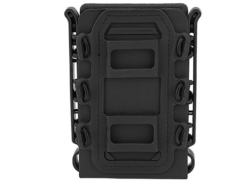 Big Foot M4/AK Fast Magazine Pouch (Polymer – Adjustable Elasticated Retention – Black) (I)