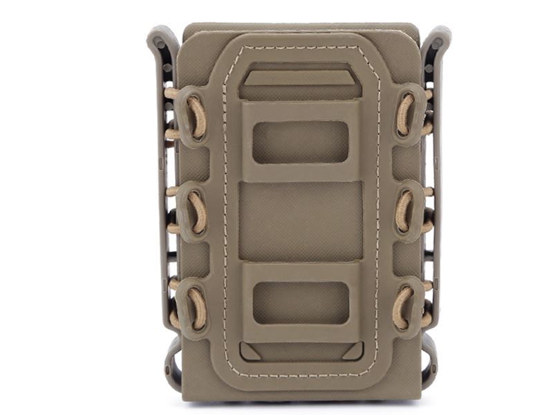 Big Foot M4/AK Fast Magazine Pouch (Polymer – Adjustable Elasticated Retention – Tan) (I)