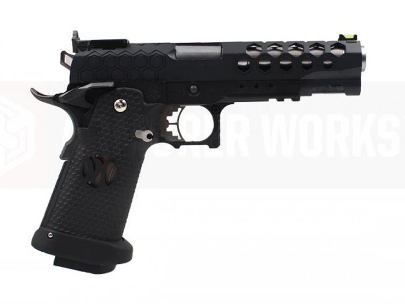 Armorer Works Custom Hex Cut GBBP (Black Slide – Black Frame – AW-HX2502)