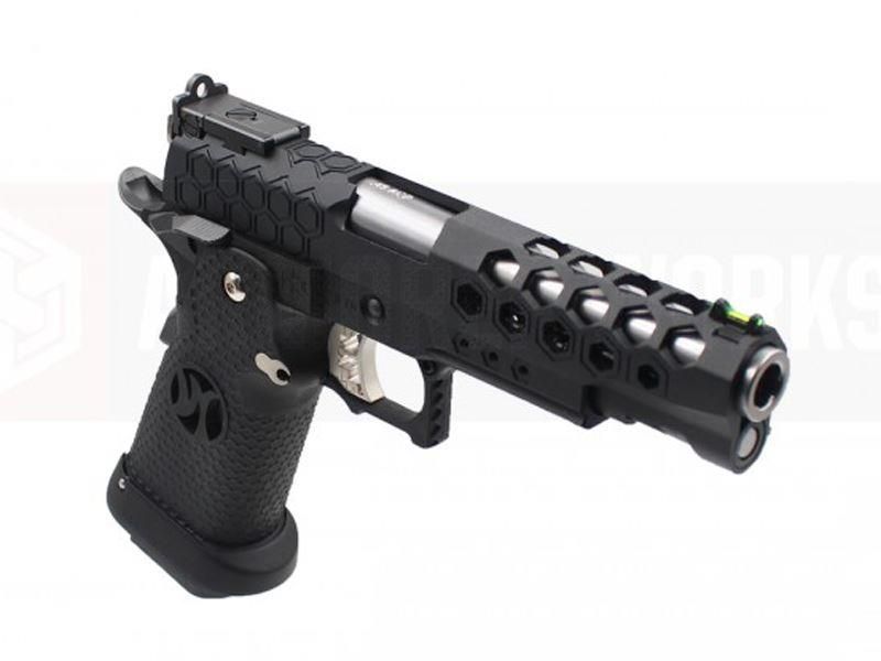 Armorer Works Custom Hex Cut GBBP (Black Slide – Black Frame – AW-HX2502)