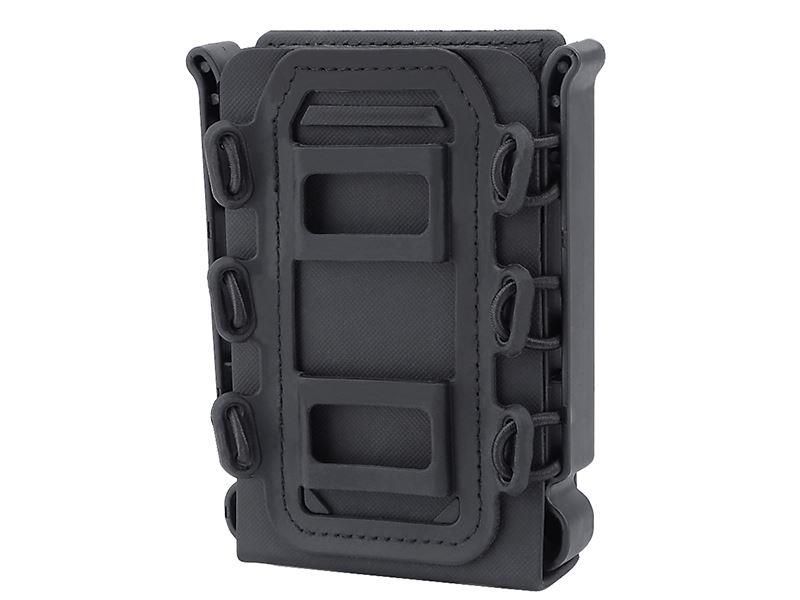 Big Foot M4/AK Fast Magazine Pouch (Polymer – Adjustable Elasticated Retention – Black) (I)