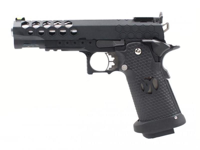 Armorer Works Custom Hex Cut GBBP (Black Slide – Black Frame – AW-HX2502)