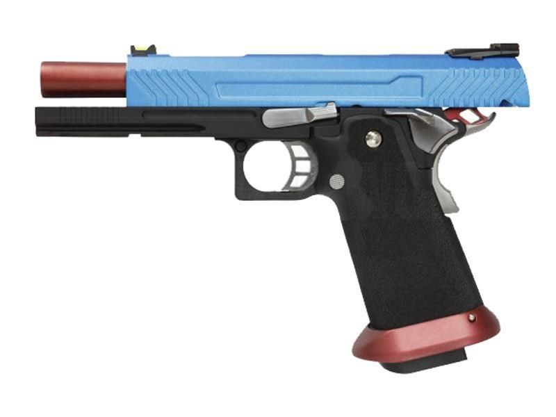 Armorer Works Custom Hi-Capa GBBP (Full Blue Slide – Red Barrel – AW-HX1105)