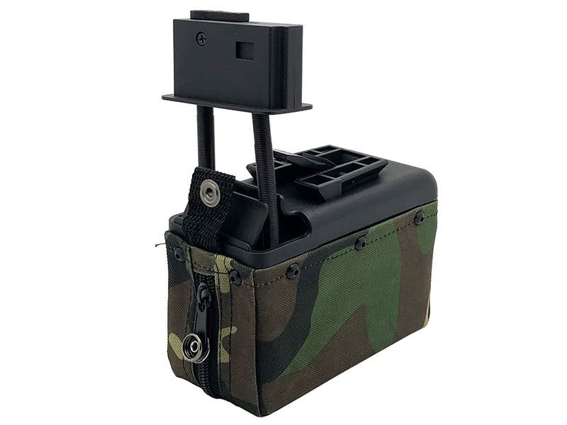 A&K M249/LMG Sound Control Box Magazine (1500 Rounds) (Camo) (I)