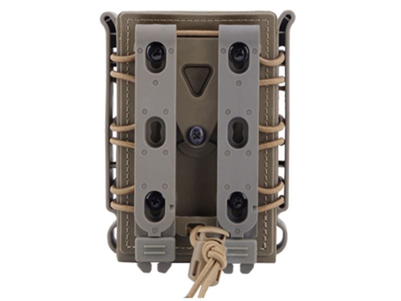 Big Foot M4/AK Fast Magazine Pouch (Polymer – Adjustable Elasticated Retention – Tan) (I)