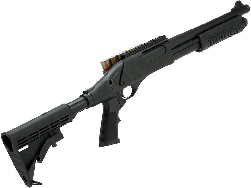 Golden Eagle M870 Tri-Shot Gas Pump Action Shotgun (Medium – Black – M8873 – V2) (I)