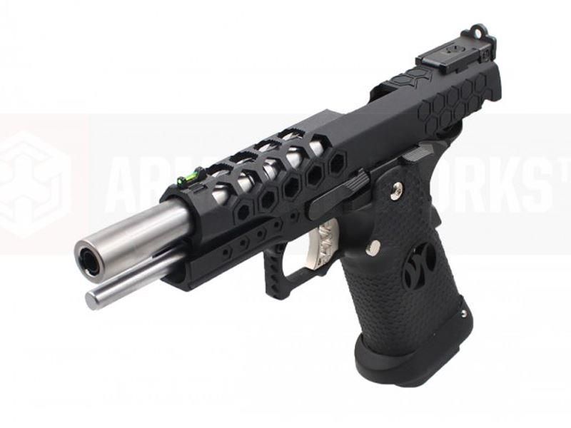 Armorer Works Custom Hex Cut GBBP (Black Slide – Black Frame – AW-HX2502)