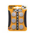 JCB CR2032 3V Lithium Coin Cell Batteries – Pack of 6