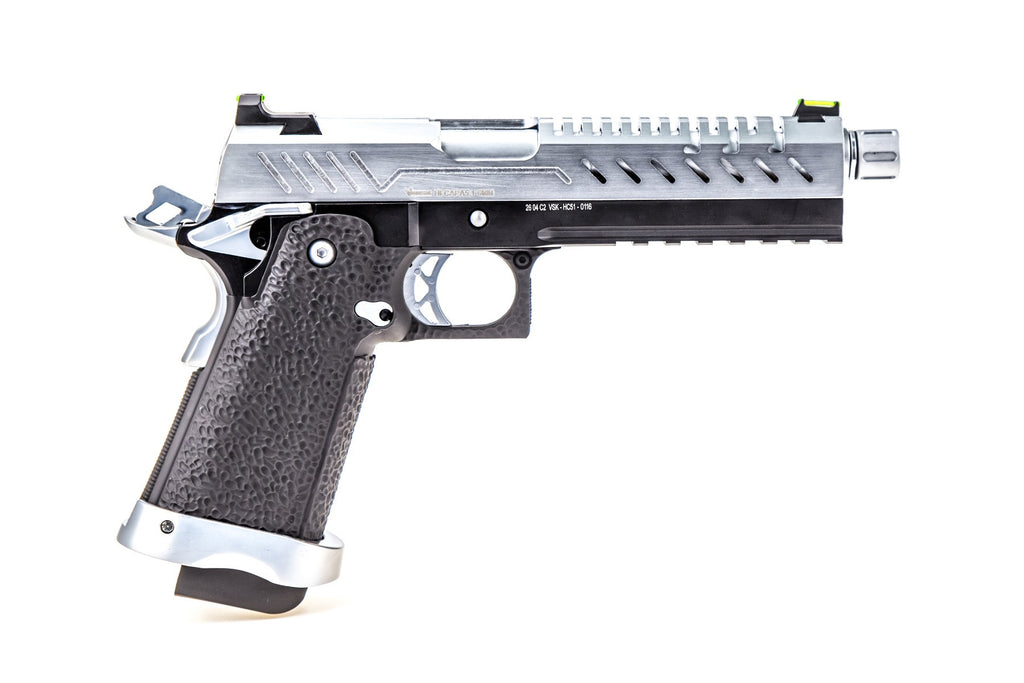 Vorsk Hi-Capa 5.1 GBB Pistol (Silver / Black) (N)
