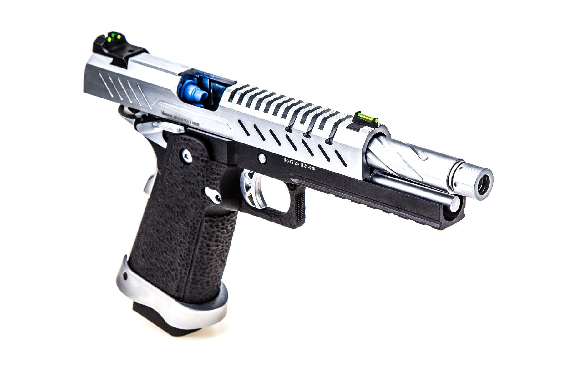 Vorsk Hi-Capa 5.1 GBB Pistol (Silver / Black) (N)