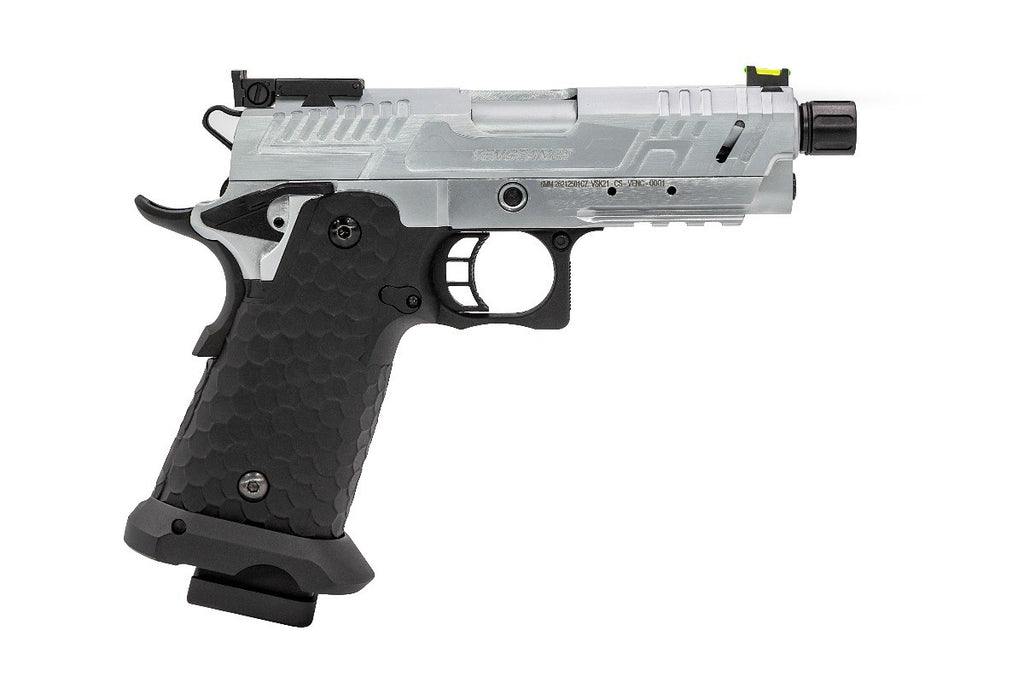 Vorsk Hi-Capa CS Vengeance 3.8 Compact GBB Pistol (Silver|Black) (N)