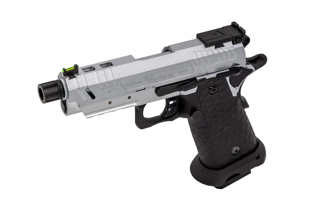 Vorsk Hi-Capa CS Vengeance 3.8 Compact GBB Pistol (Silver|Black) (N)