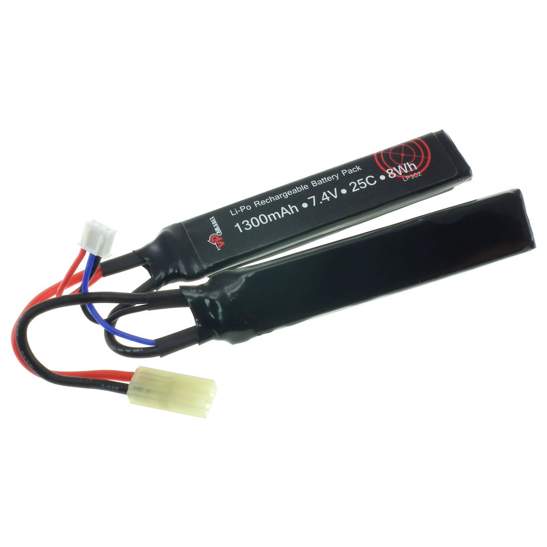Vapex 7.4V 1300mAh 25C Cranestock LiPo Airsoft Battery | Mini-Tamiya